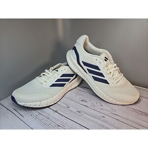 Adidas Runfalcon 5 Shoes Cloud White Dark Blue Core Black JR5088 Mens Size 9.5